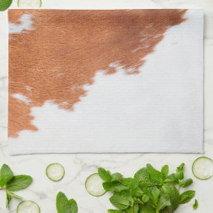 Luxury Cowhide Animal Skin Print   Tea Towel