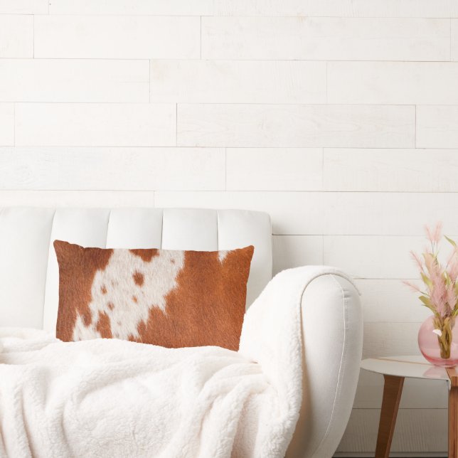 Luxury Cowhide Animal Skin Print  Throw Pillow (Couch)