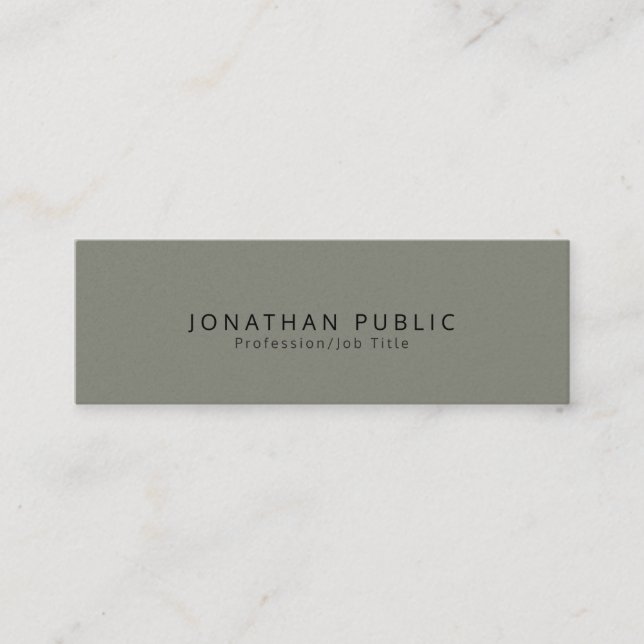 Luxury Creative Modern Elegant Premium Pearl Mini Business Card (Front)