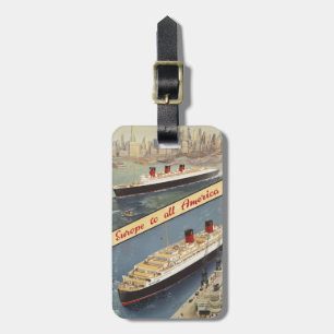 Luxury Cruises Travel Europe to all America Luggage Tag