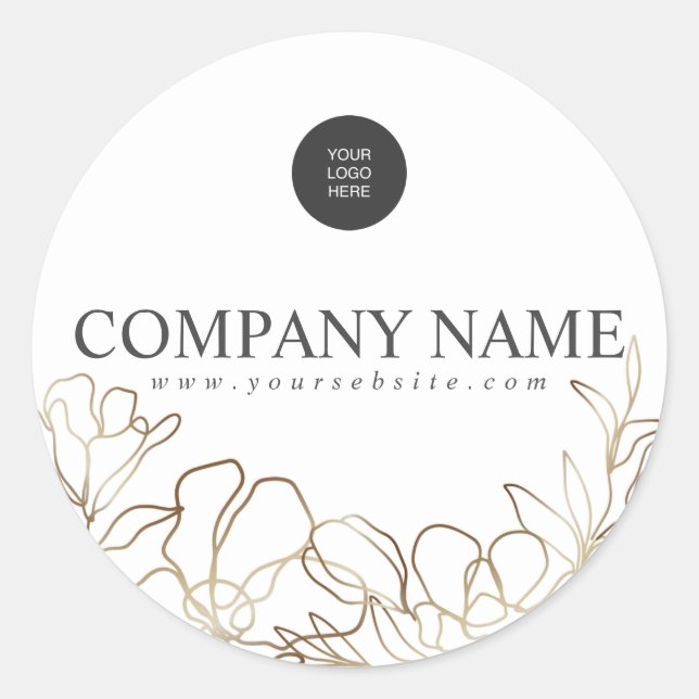 Luxury Custom Business Logo Sticker (Front)