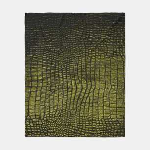 Luxury dark crocodile texture fleece blanket