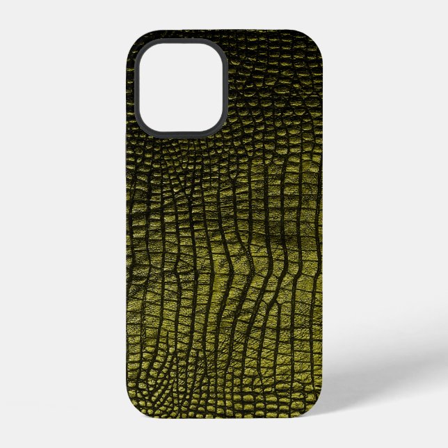Luxury dark crocodile texture iPhone case (Back)