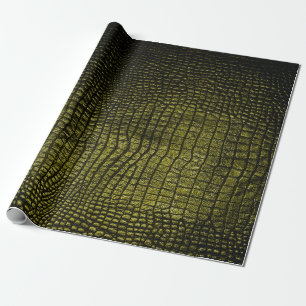 Luxury dark crocodile texture wrapping paper