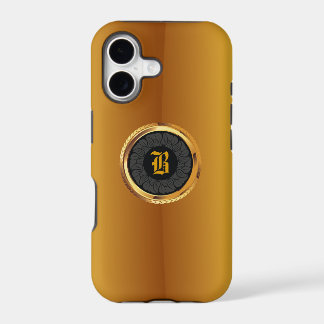 Luxury Dark Floral Badge Gold iPhone 5 Case