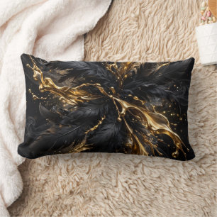 Luxury Dark Glamour Art Lumbar Cushion