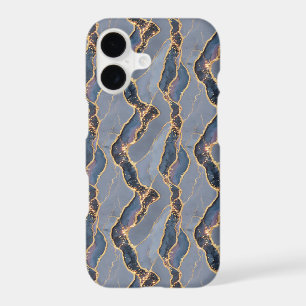 Luxury Dark Gray Marble Texture with Gold Veins