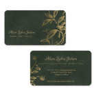 Luxury dark green elegant faux gold foil foliage