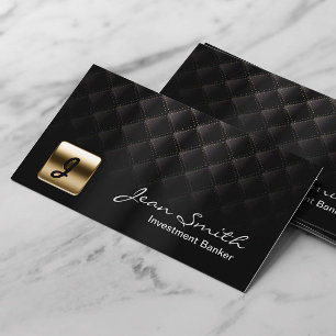 Luxury Dark Investment Banker Business Card
