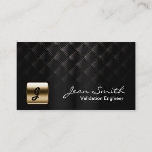 Luxury Dark Validation Engineer Business Card