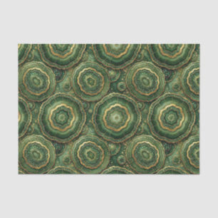 Luxury Decoupage   Forest Green + Gold Agate Geode Tissue Paper