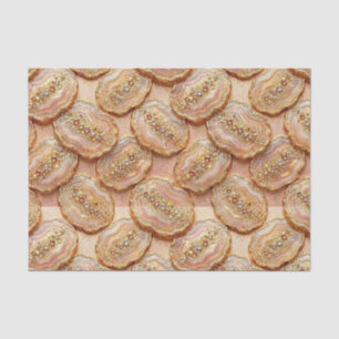 Luxury Decoupage Rose Gold + Gold Agate Geode Tissue Paper