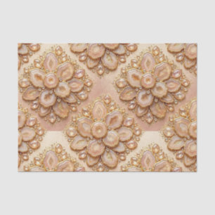 Luxury Decoupage Rose Gold + Gold Agate Geode Tissue Paper