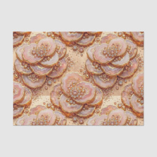 Luxury Decoupage Rose Gold + Gold Agate Geode Tissue Paper