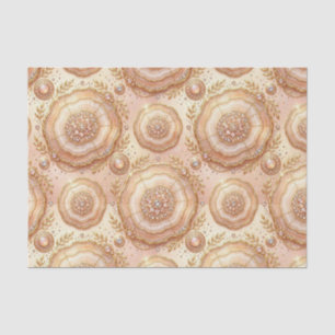 Luxury Decoupage Rose Gold + Gold Agate Geode Tissue Paper