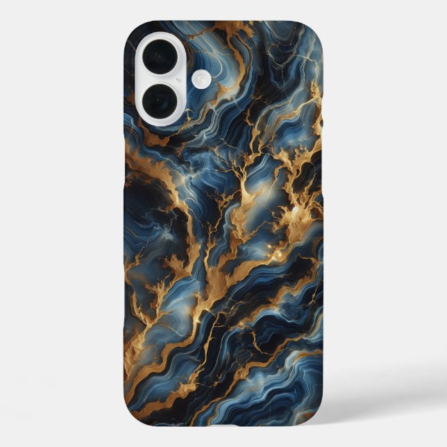Luxury Deep Blue Marble Phone Case - Elegant  (Back)