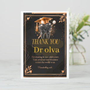 Luxury Dental Hygiene Graduation Thank You Card - 