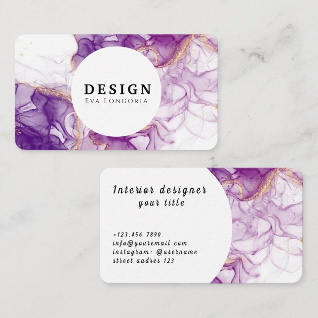 Luxury Designer Business Card (Front/Back)