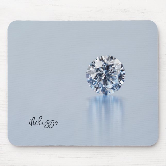 Luxury Diamond Add Name Mouse Pad (Front)