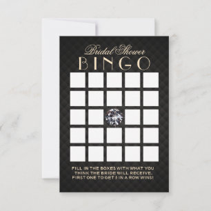 Luxury Diamond Bridal Shower Bingo Cards