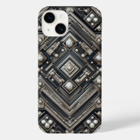 Luxury Diamond Cut Geometric Art Deco Pattern Gold
