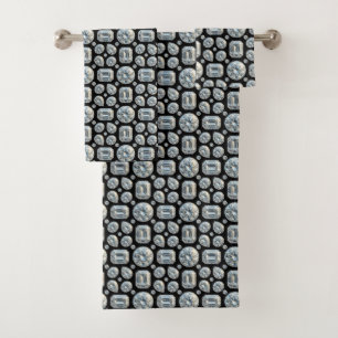 Luxury Diamond Gemstones Towel Set