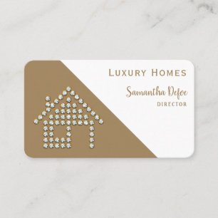 Luxury Diamond Home   Professional Real Estate Business Card