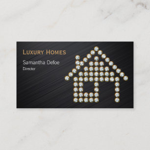 Luxury Diamond Home   Professional Real Estate Business Card