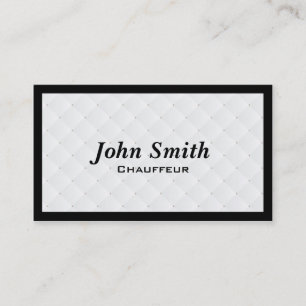 Luxury Diamond Quilt Chauffeur Business Card