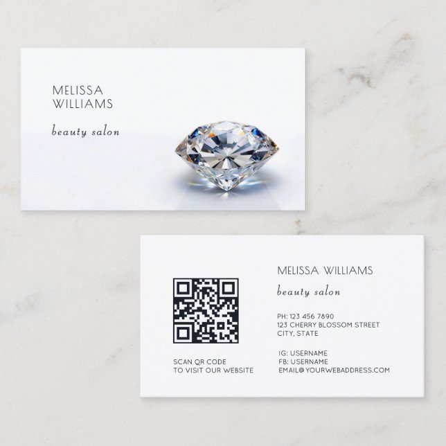 Luxury Diamonds Jeweller  Business Card (Front/Back)