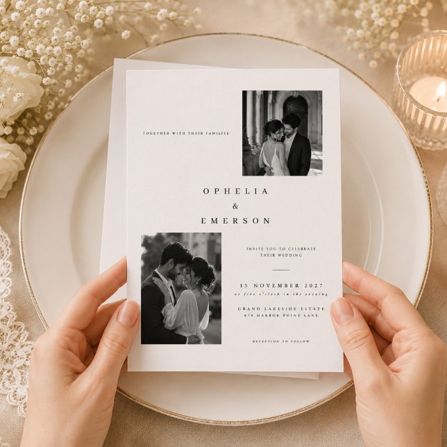 Luxury Editorial Gallery Wedding  Invitation (Creator Uploaded)