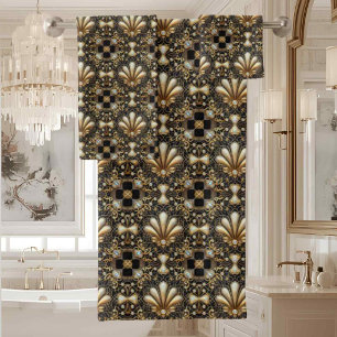 Luxury & Elegance Art Deco Black & Gold Bath Towel Set