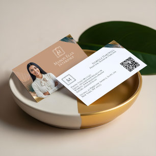 Luxury Elegant Abstract Interior Designer Photo Business Card