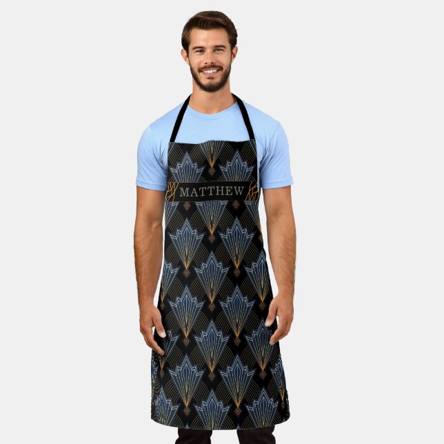 Luxury Elegant Art Trendy Deco Pattern Apron (Worn)