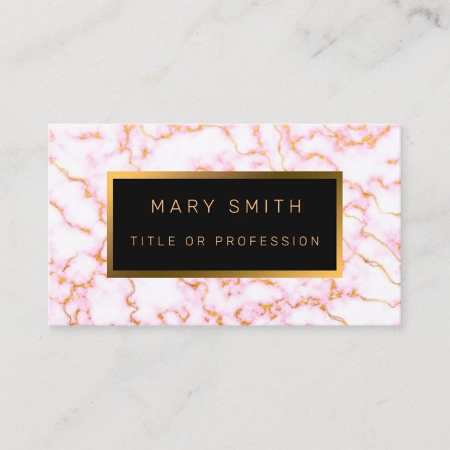 Luxury Elegant Black Gold Business Card (Front)