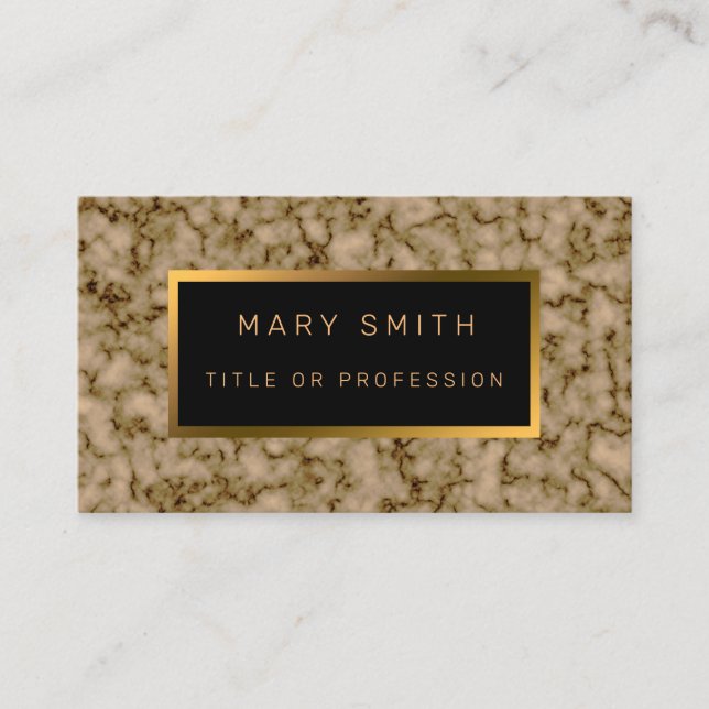 Luxury Elegant Black Gold Business Card (Front)