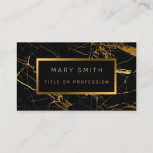 Luxury Elegant Black Gold Business Card