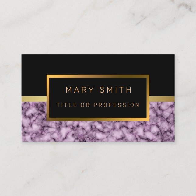 Luxury Elegant Black Gold Business Card (Front)