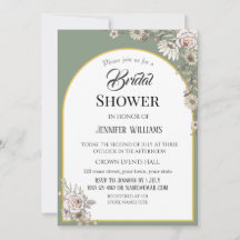 Luxury Elegant Boho Minimalist Sage Green Bridal  