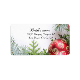 Luxury Elegant Christmas Winter Address label