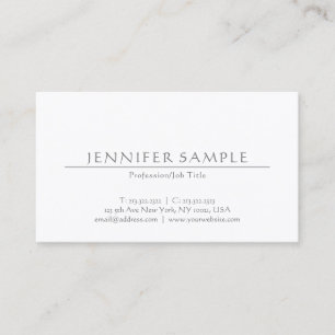 Luxury Elegant Clean Design Modern Plain Trendy Business Card