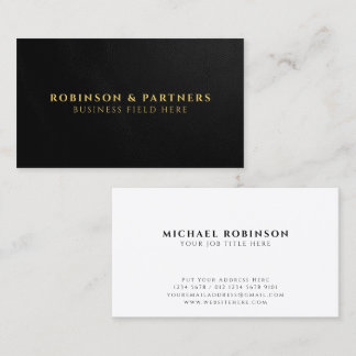 Luxury Elegant Executive & Corporate Black Business Card