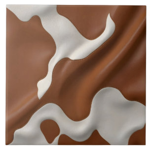 Luxury Elegant Faux Cow Leather Modern Collection Ceramic Tile