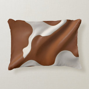 Luxury Elegant Faux Cow Leather Modern Collection Decorative Cushion