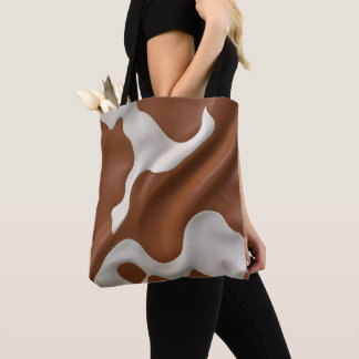 Luxury Elegant Faux Cow Leather Modern Collection Tote Bag