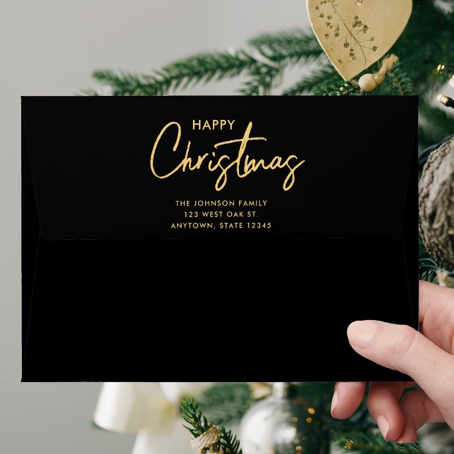  Luxury Elegant Gold and Black Christmas  Envelope (Creator Uploaded)