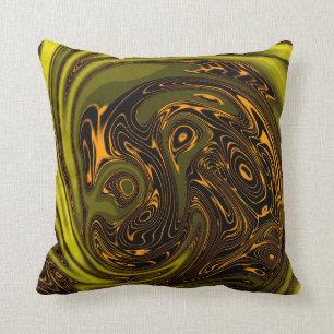 Luxury Elegant Gold Dragon Horse Abstract Cushion