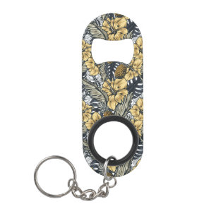 Luxury Elegant Gold N' Black Tropical Flowers