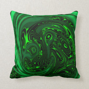 Luxury Elegant Green Dragon Horse Abstract Cushion