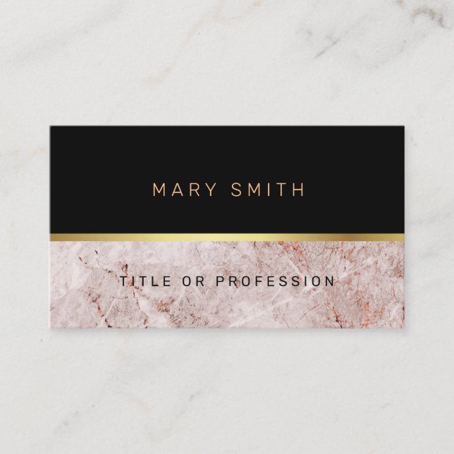 Luxury Elegant Marble Business Card (Front)